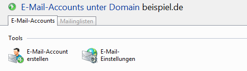 Plesk Domain - E-Mail-Accounts