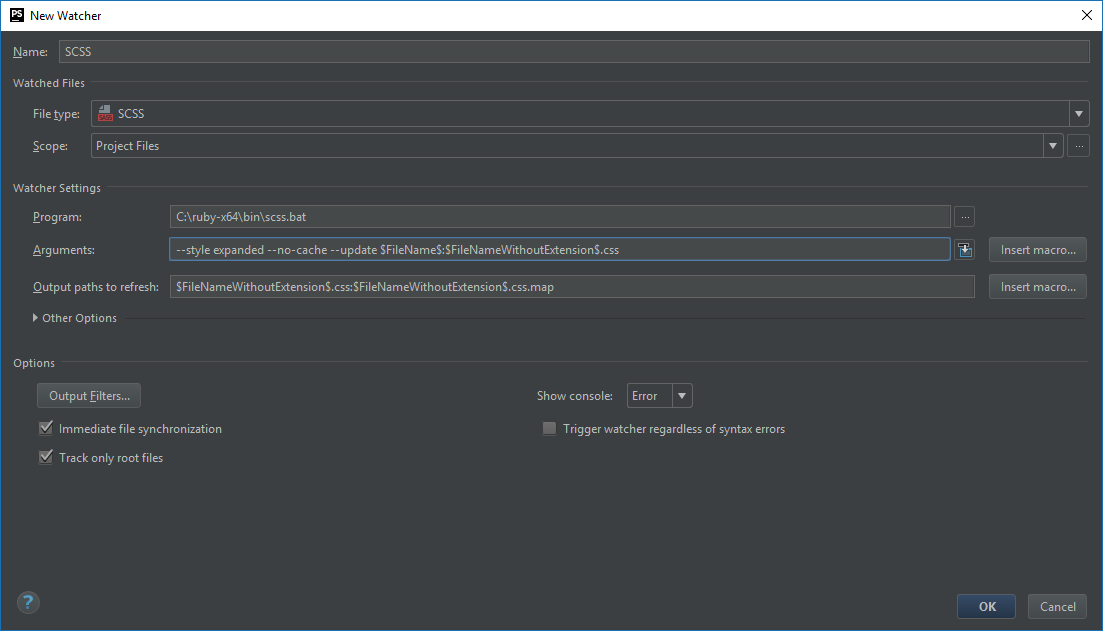 Compiling SASS In PhpStorm Automatically With A File Watcher Kau Babes