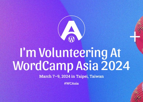 I'm Volunteering at WordCamp Asia 2024