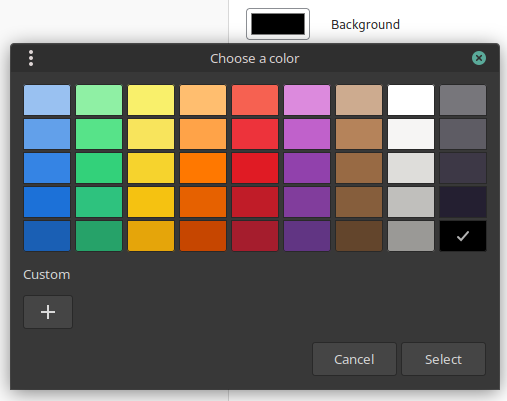 Firefox color picker in Linux